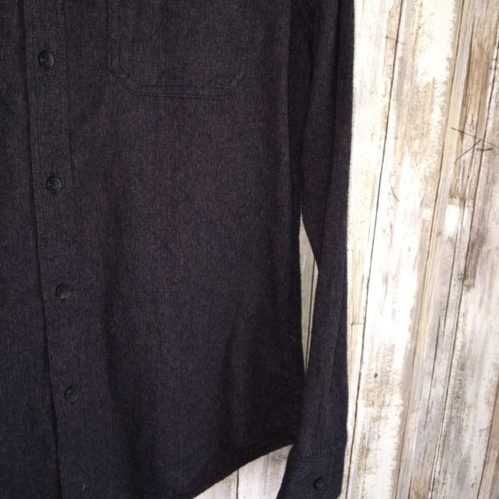 NWT GoodFellow Navy Speckled Button Down - Picture 2 of 5
